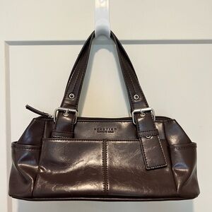 Y2K Kenneth Cole Reaction Brown leather Shoulder Bag